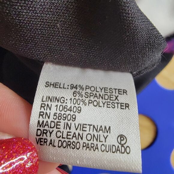 Antonio Melani Floral Sleeveless Sheath Dress Black Purple Size 10 - Picture 6 of 16